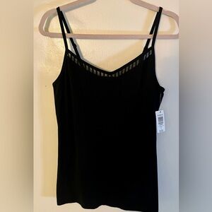 NWT, Torrid Black Foxy Mesh Detail Black Tank Top, 2X